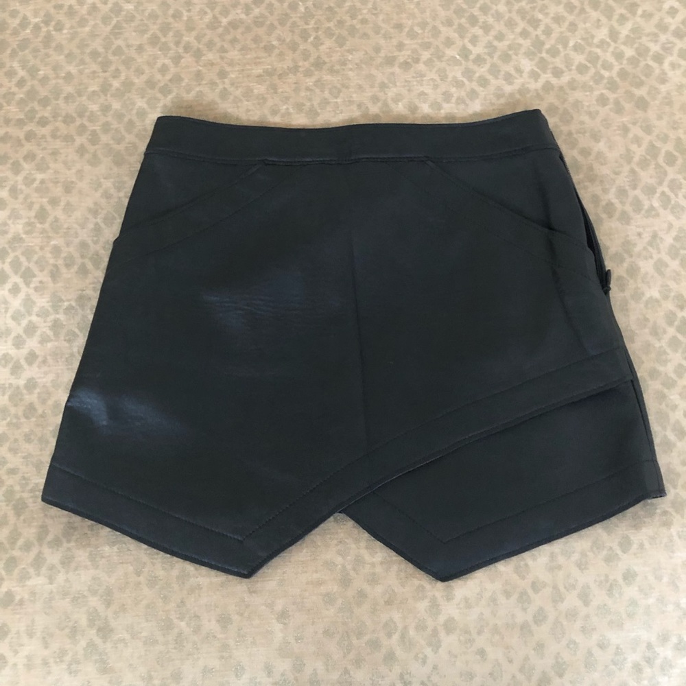 BCBG MAXAZRIA faux leather mini skirt